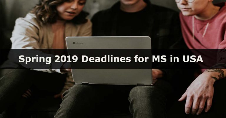 2019年春季美国MS的截止日期