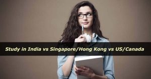 印度本科学习vs新加坡/香港vs vs美国/加拿大