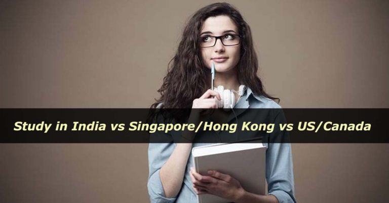 印度vs新加坡/香港vs美国/加拿大的本科学习