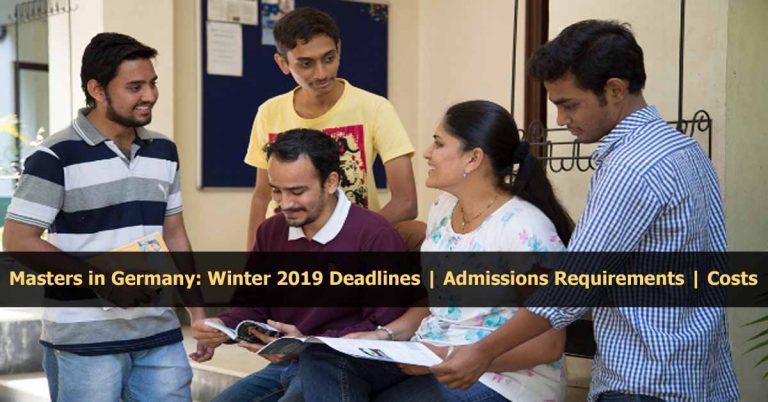 Winter 2019 Deadlines for Masters in Germany