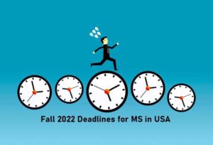 秋季2022年美国MS的截止日期